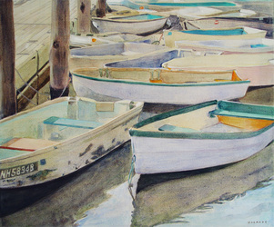 Harbor Boats • 20 x 24 inches • Acrylic on Canvas • $750
